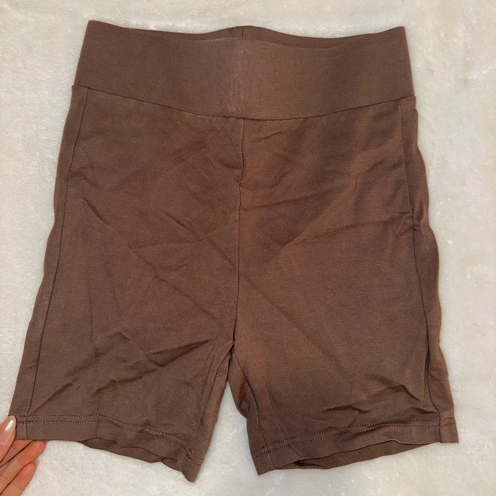 Brown biker shorts